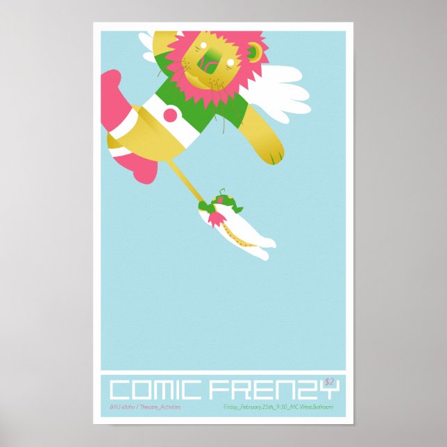 Comic Frenzy Lion Poster (Front)