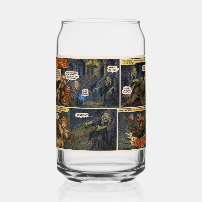 Comic Funny D&D Cup! Can Glass (Front)