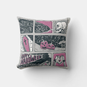 Comic Halloween: Fun Illustration Cushion