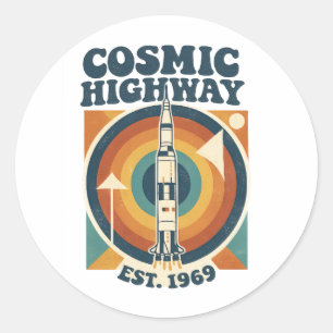 Comic Highway – Fun Pop Art for Comic Fans Classic Round Sticker