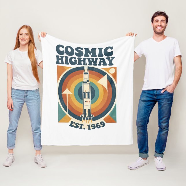 Comic Highway – Fun Pop Art for Comic Fans Fleece Blanket (In Situ)