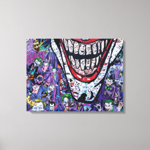 Comic joker Premium Wrapped Canvas (Gloss)