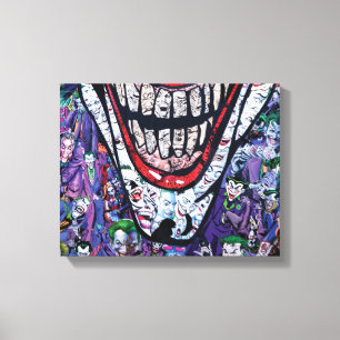 Comic joker Premium Wrapped Canvas (Gloss)
