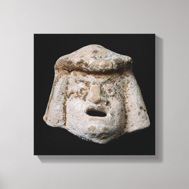 Comic mask canvas print (Front)