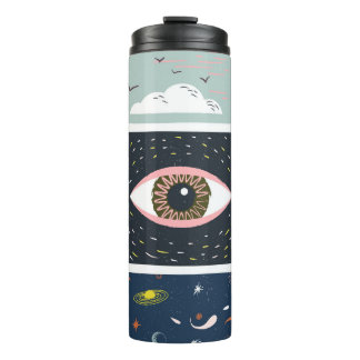 Comic Nature Space: Autumn Illustration Thermal Tumbler