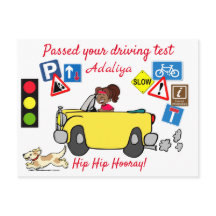Comic Passed your Driving Test Personalised Postca