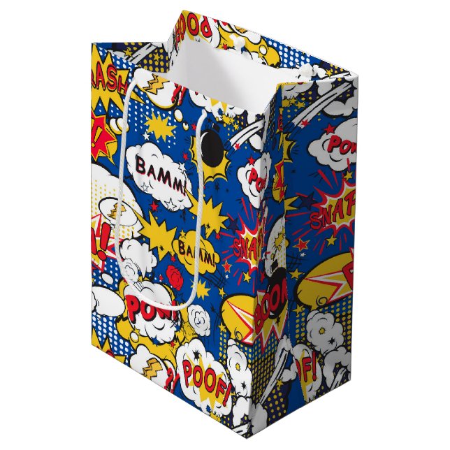Comic Pattern Gift Bag (Front Angled)