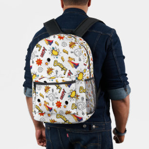 Comic Pattern  Printed Backpack