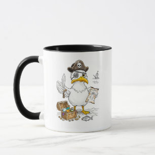 Comic Pirate Bird Treasure Hunt Mug
