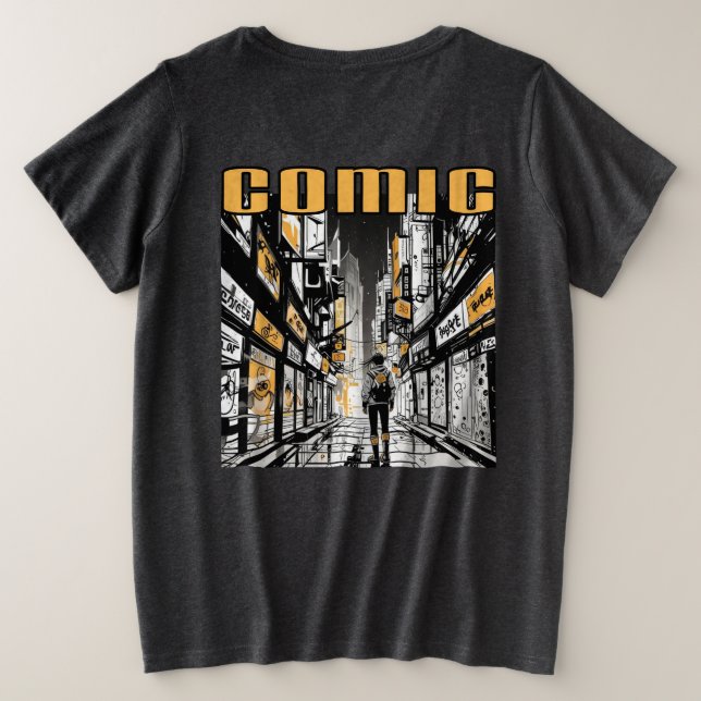 Comic Plus Size T-Shirt (Design Back)