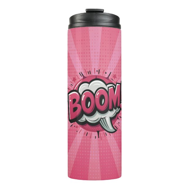 Comic Pop Art BOOM!  Thermal Tumbler (Front)