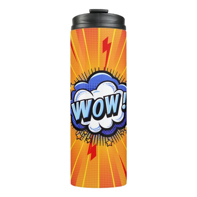 Comic Pop Art WOW!  Thermal Tumbler (Front)