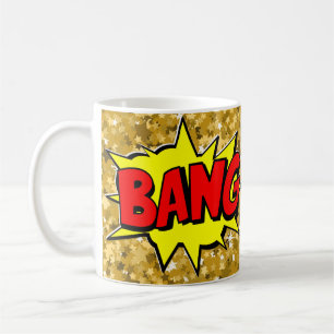 Comic Pop Art Yellow Red BANG Novelty Funny Coffee Coffee Mug