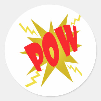 COMIC POW! CLASSIC ROUND STICKER