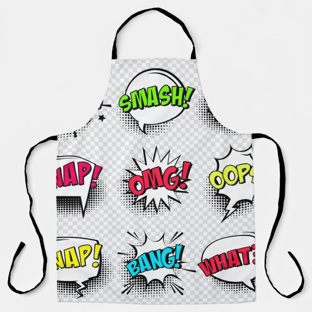 Comic speech bubbles with halftone shadow and text apron (Front)