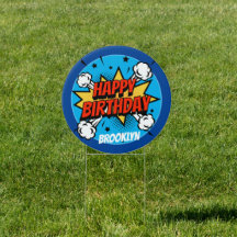 Comic style Birthday Boy typography splash