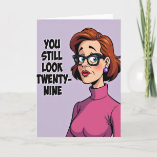 Comic Style Birthday Woman Card