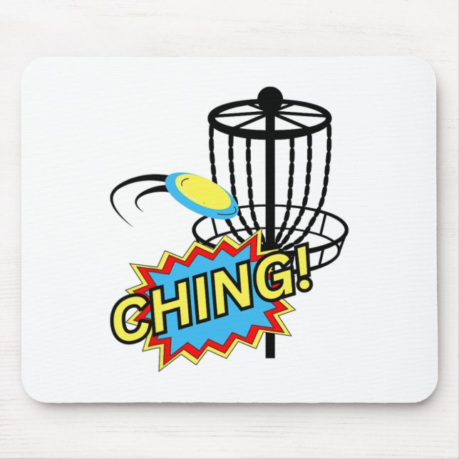 Comic Style Disc Golf Sket, Disc Golf Husnd Giftfu Mouse Pad (Front)