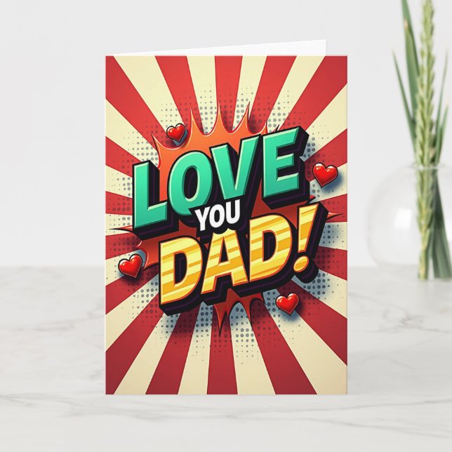 Comic Style Fathers Day Card (Front)