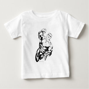 Comic Style - Flying Up, Black and White Baby T-Shirt