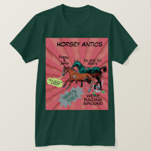 comic style horsey antics T-Shirt