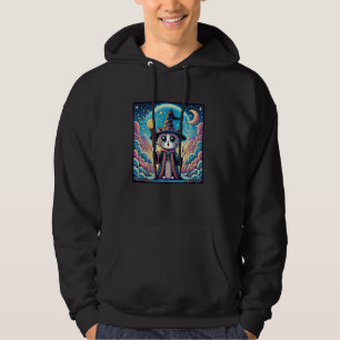 Comic Style Kitten Lover Funny Reaction Wizard Cat Hoodie