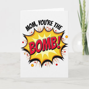 Comic Style Mothers Day Blast Card