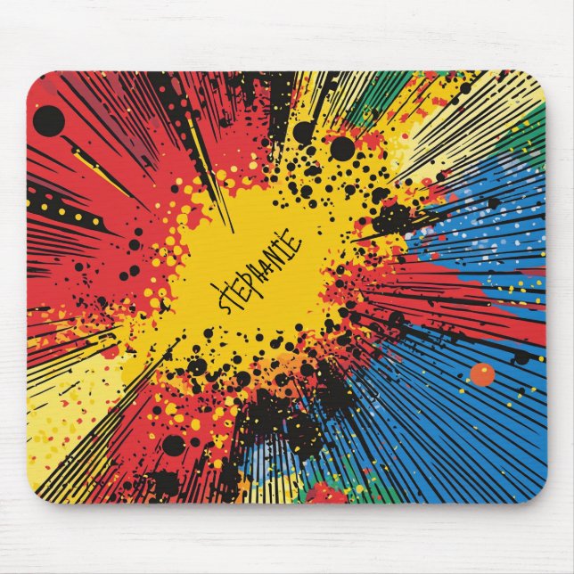 Comic Style Pop Art Explosion (10) Mouse Pad (Front)