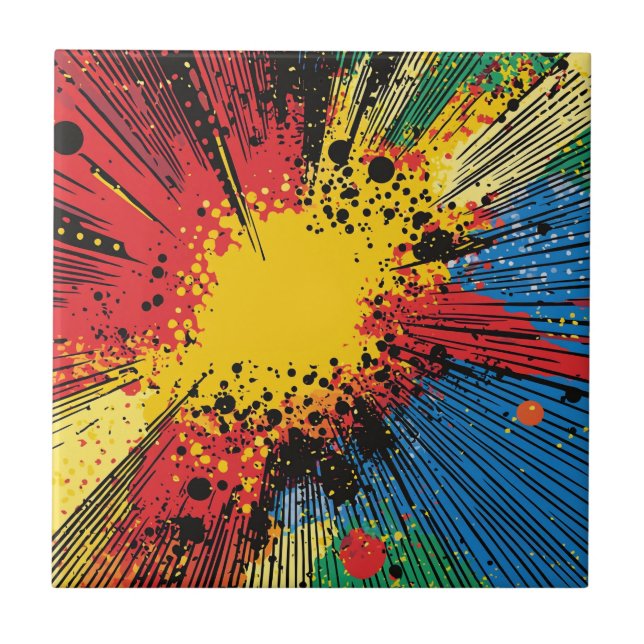 Comic Style Pop Art Explosion (10) Tile (Front)