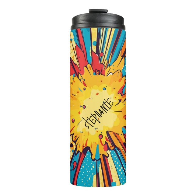 Comic Style Pop Art Explosion (11) Thermal Tumbler (Front)