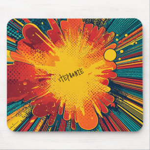 Comic Style Pop Art Explosion (1) Mouse Pad