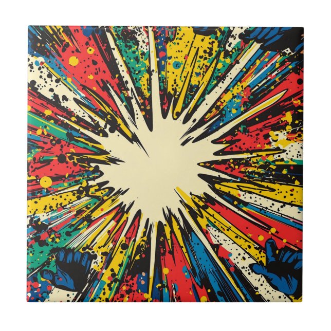 Comic Style Pop Art Explosion (2) Tile (Front)