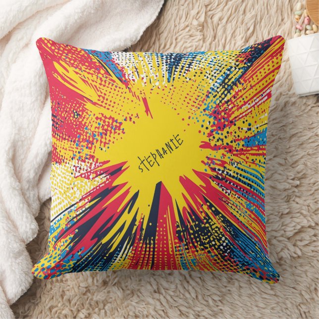 Comic Style Pop Art Explosion (3) Cushion (Blanket)