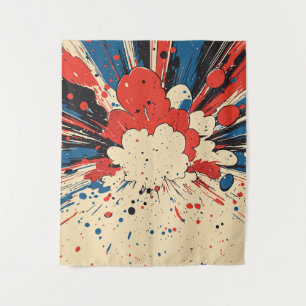 Comic Style Pop Art Explosion (4) Tapestry
