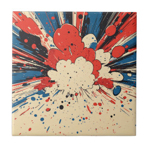 Comic Style Pop Art Explosion (4) Tile