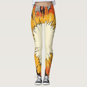 Comic Style Pop Art Explosion (6) Leggings