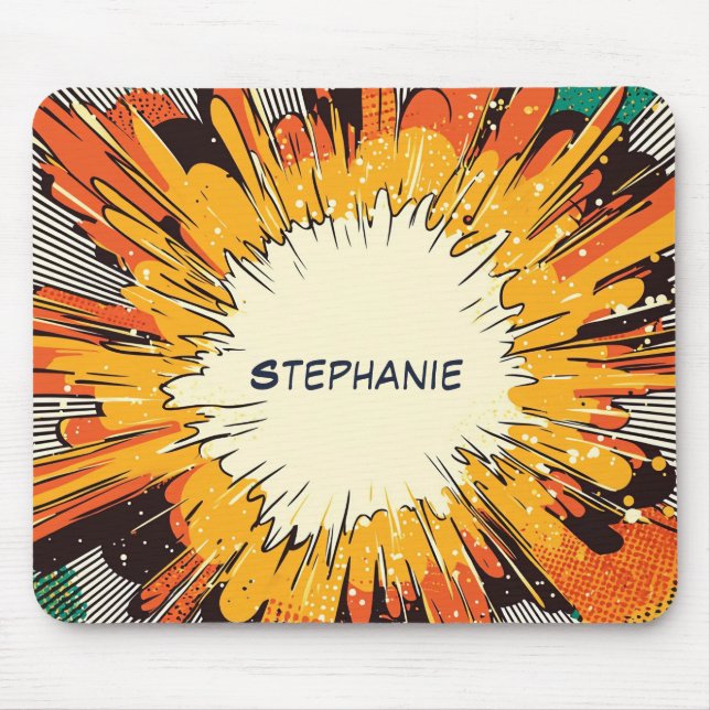 Comic Style Pop Art Explosion (6) Mouse Pad (Front)