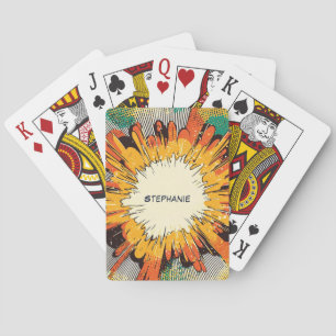 Comic Style Pop Art Explosion (6) Playing Cards