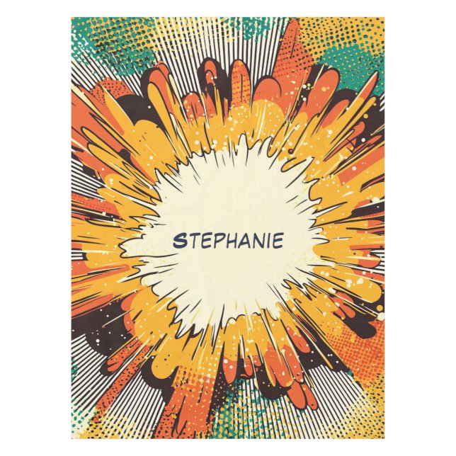 Comic Style Pop Art Explosion (6) Tablecloth (Front)