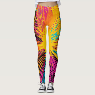 Comic Style Pop Art Explosion (9) Leggings