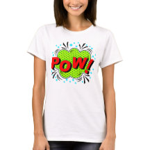Comic Style Pop Art Retro Red Green POW           