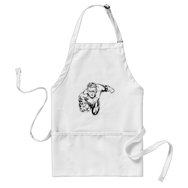 Comic Style - Ring in front, Black and White Standard Apron (Front)