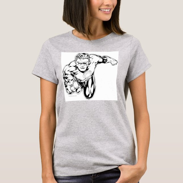 Comic Style - Ring in front, Black and White T-Shirt (Front)