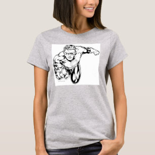 Comic Style - Ring in front, Black and White T-Shirt