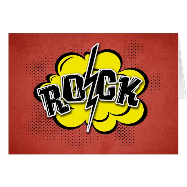 Comic style rock illustration (Front Horizontal)