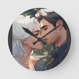 comic style round clock