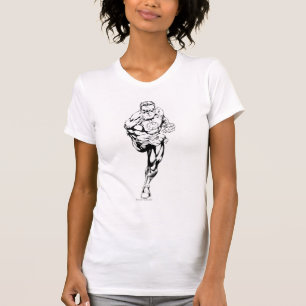 Comic Style - Running, Black and White T-Shirt