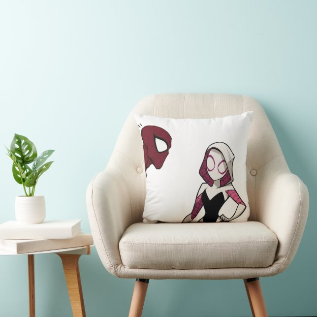 Comic Style Superhero Throw Pillow (Chair)