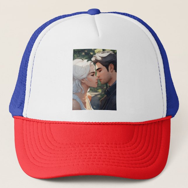 comic style trucker hat (Front)