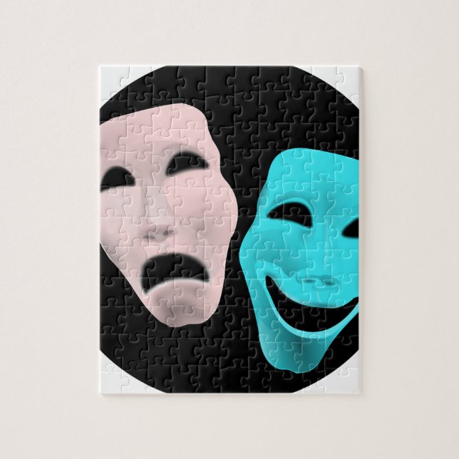 Comic Theatre Masks Jigsaw Puzzle (Vertical)